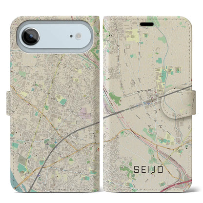 【成城（東京都）】地図柄iPhoneケース（手帳タイプ）