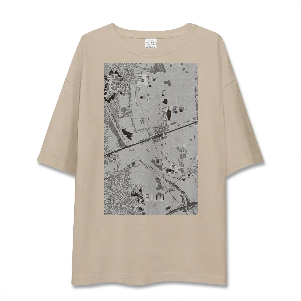 【成城（東京都）】地図柄ビッグシルエットTシャツ