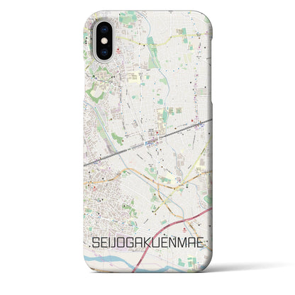 【成城学園前（東京都）】地図柄iPhoneケース（バックカバータイプ）