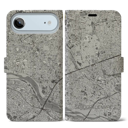 【成城学園前（東京都）】地図柄iPhoneケース（手帳タイプ）