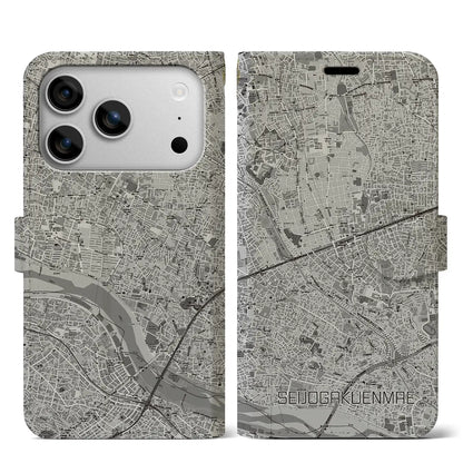 【成城学園前（東京都）】地図柄iPhoneケース（手帳タイプ）