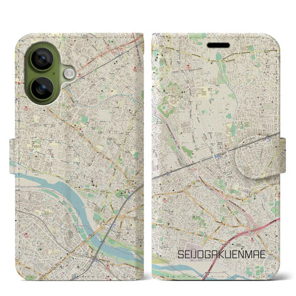 【成城学園前（東京都）】地図柄iPhoneケース（手帳タイプ）