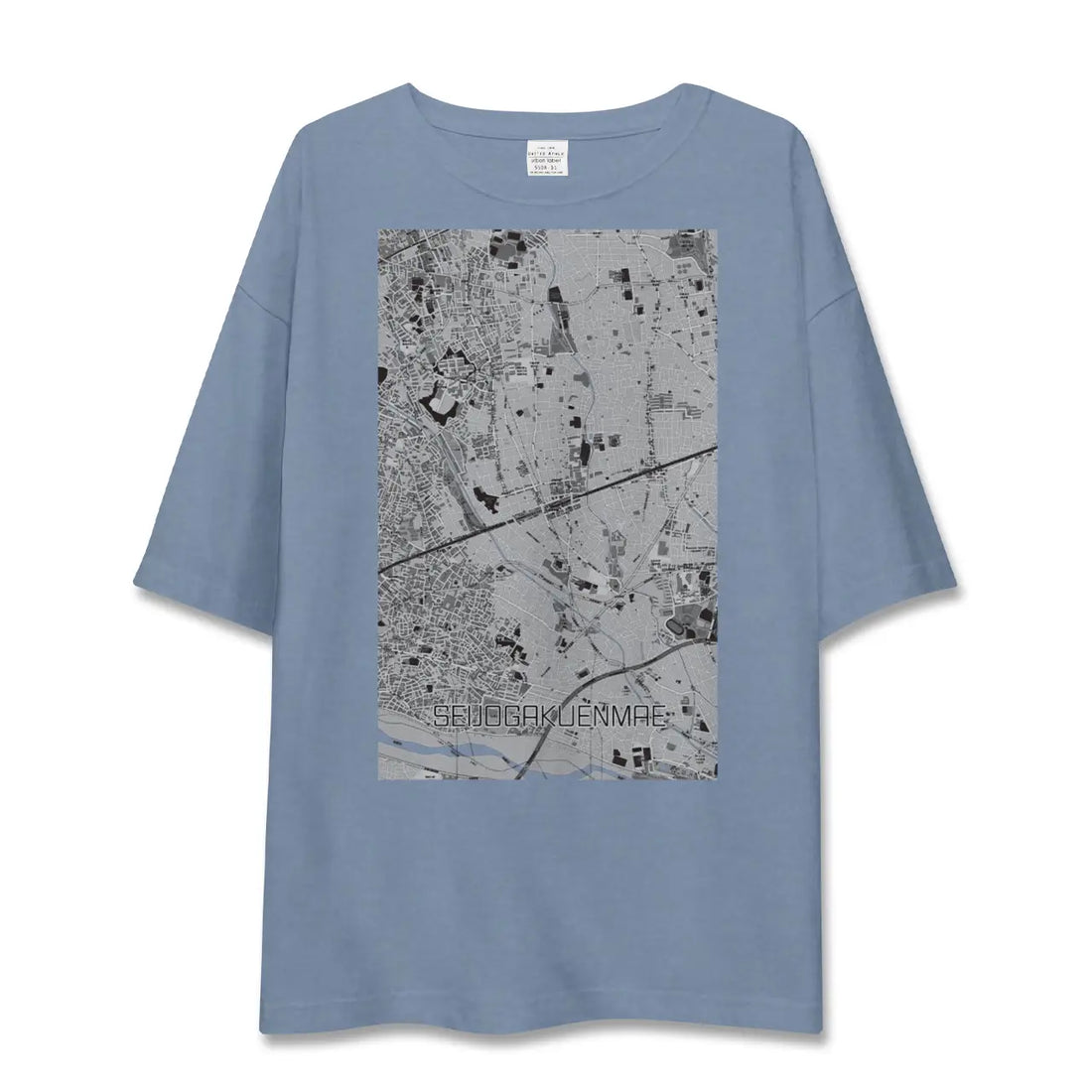 【成城学園前（東京都）】地図柄ビッグシルエットTシャツ