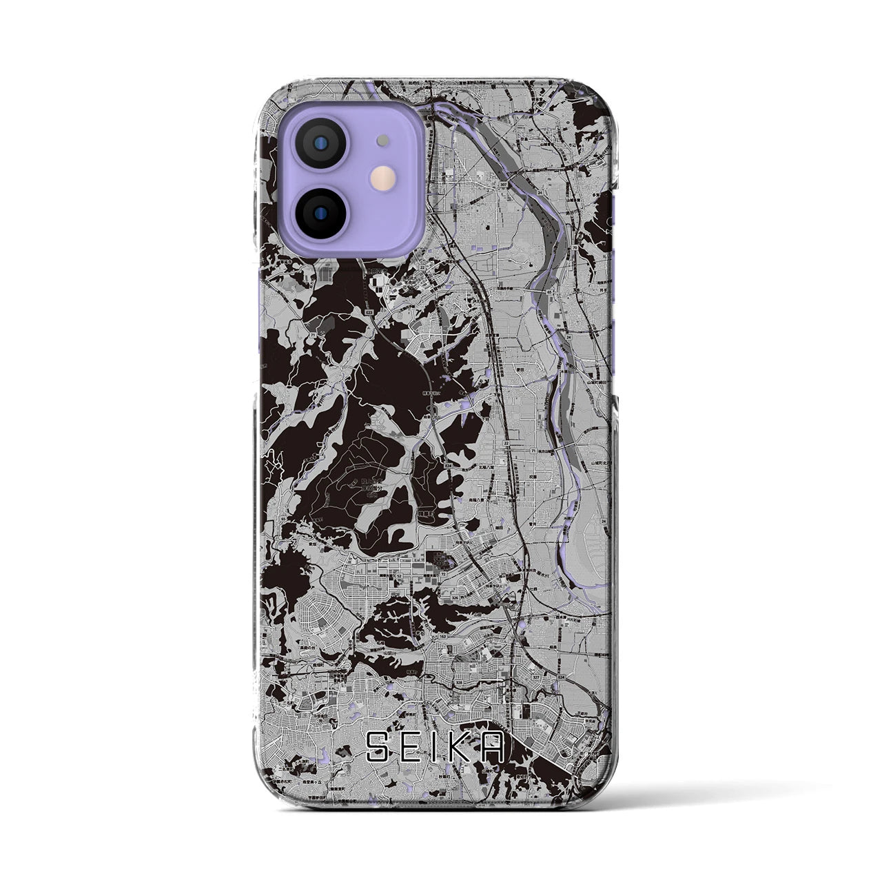 【精華（京都府）】地図柄iPhoneケース（クリアタイプ）