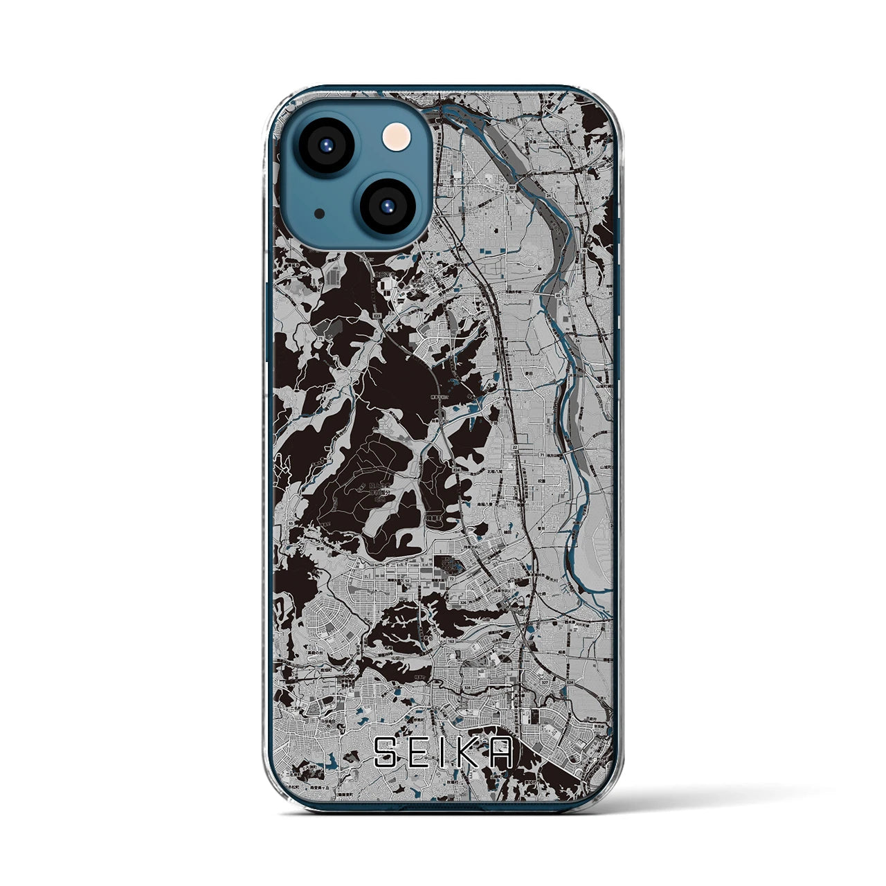 【精華（京都府）】地図柄iPhoneケース（クリアタイプ）