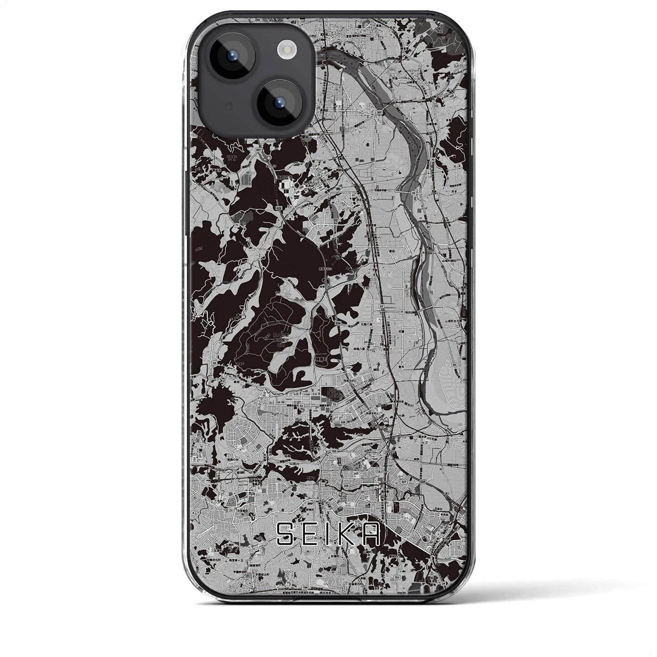 【精華（京都府）】地図柄iPhoneケース（クリアタイプ）