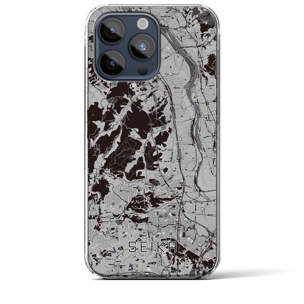 【精華（京都府）】地図柄iPhoneケース（クリアタイプ）