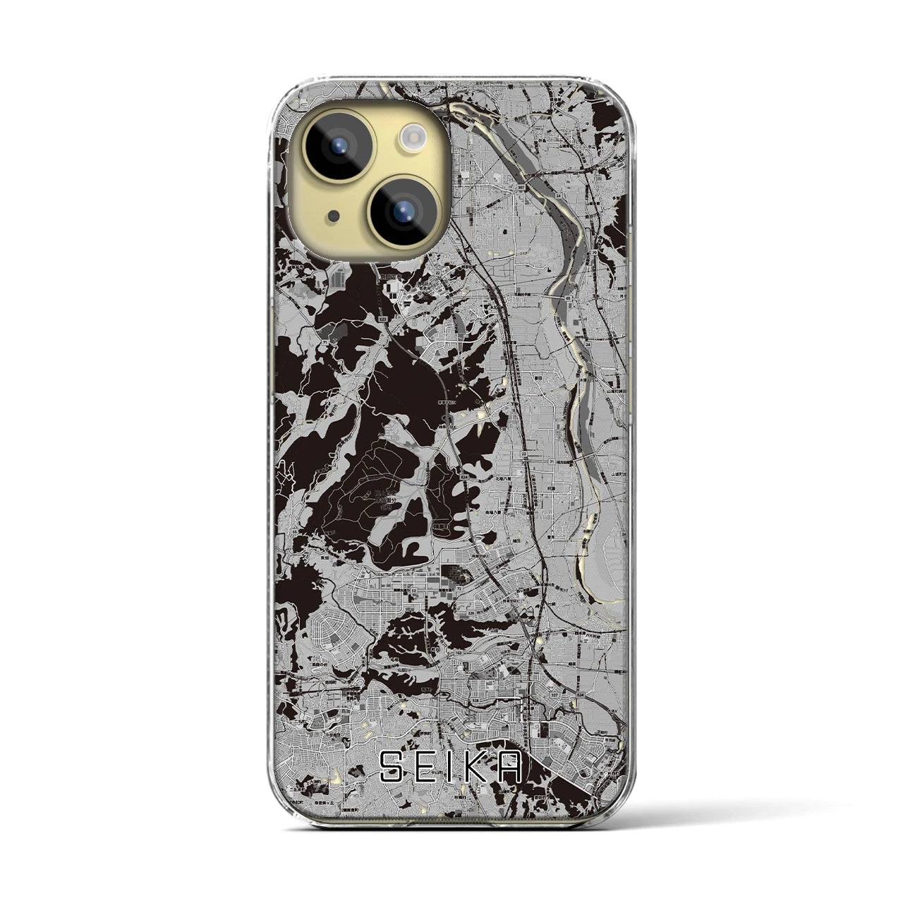 【精華（京都府）】地図柄iPhoneケース（クリアタイプ）
