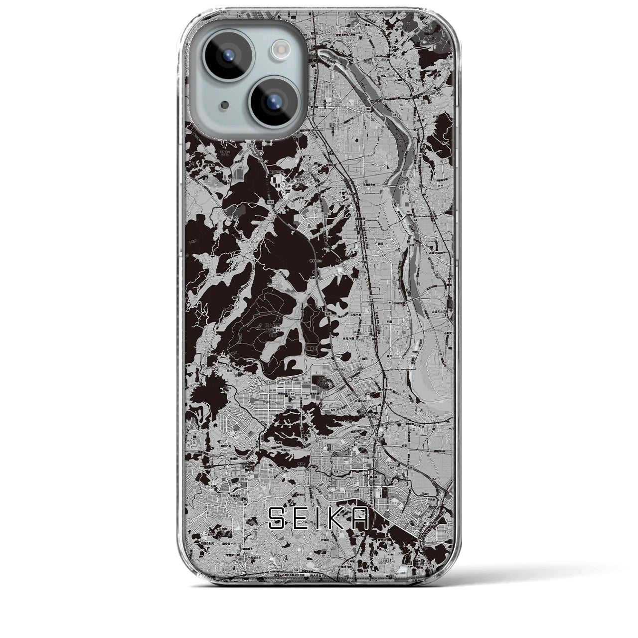 【精華（京都府）】地図柄iPhoneケース（クリアタイプ）