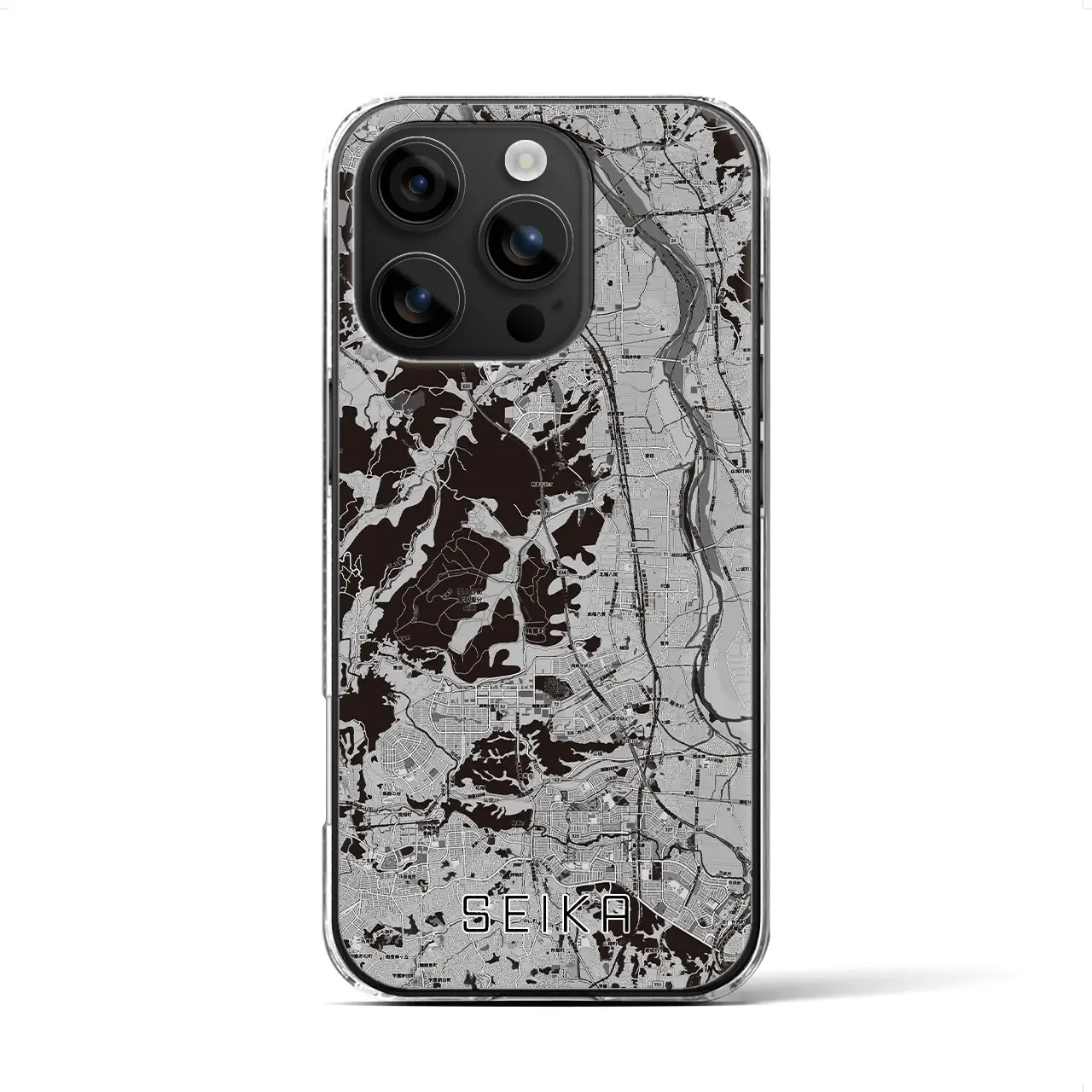 【精華（京都府）】地図柄iPhoneケース（クリアタイプ）