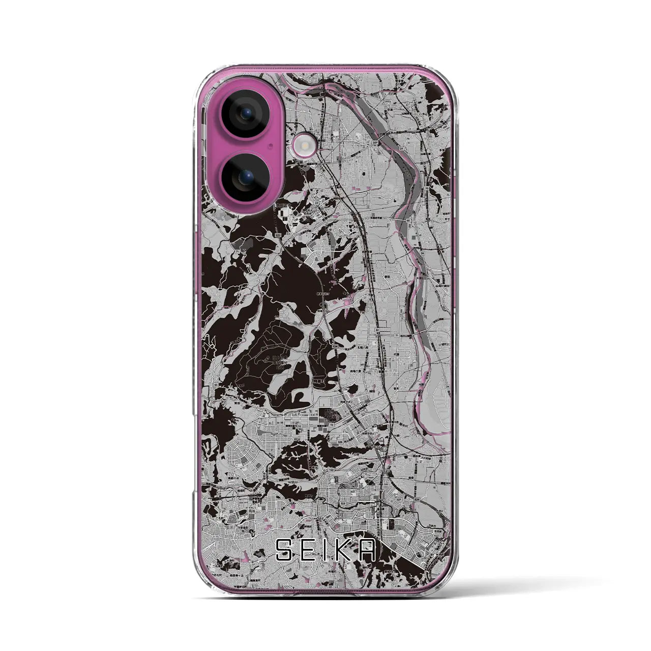 【精華（京都府）】地図柄iPhoneケース（クリアタイプ）
