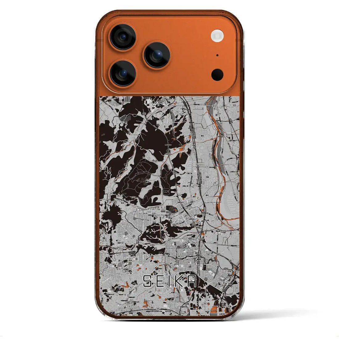 【精華（京都府）】地図柄iPhoneケース（クリアタイプ）