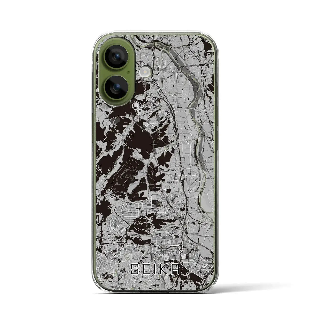【精華（京都府）】地図柄iPhoneケース（クリアタイプ）
