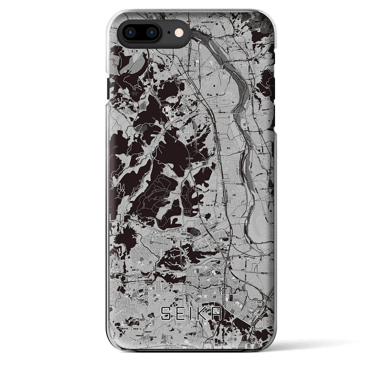 【精華（京都府）】地図柄iPhoneケース（クリアタイプ）