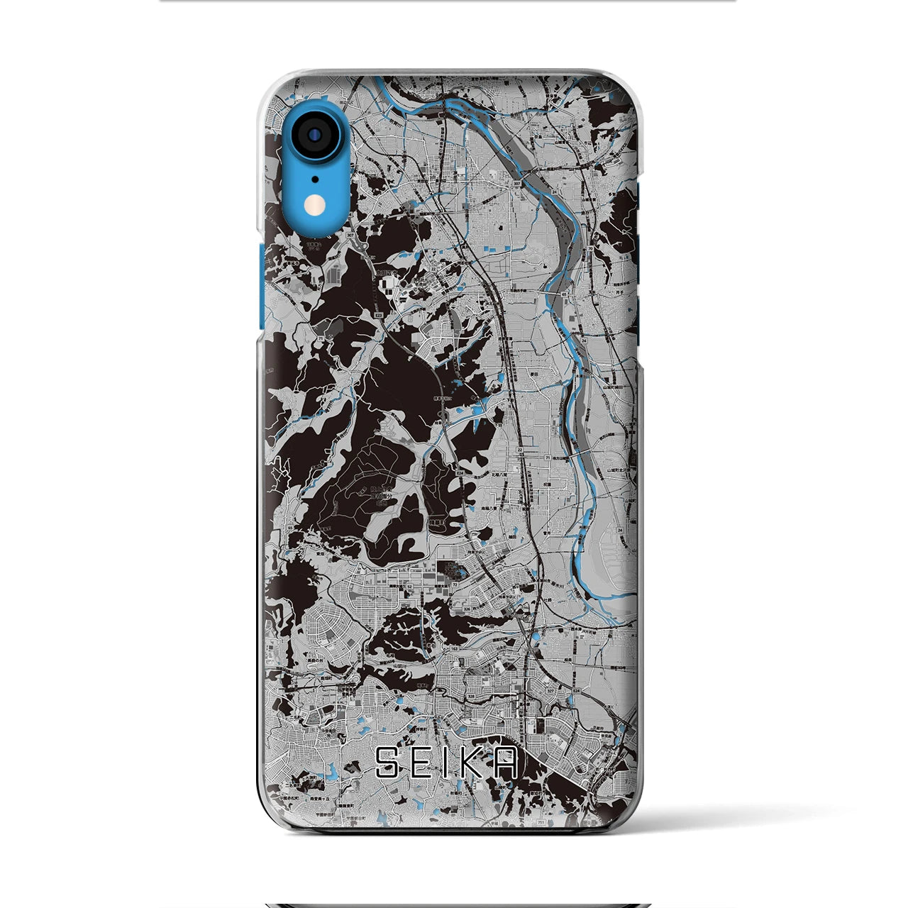 【精華（京都府）】地図柄iPhoneケース（クリアタイプ）