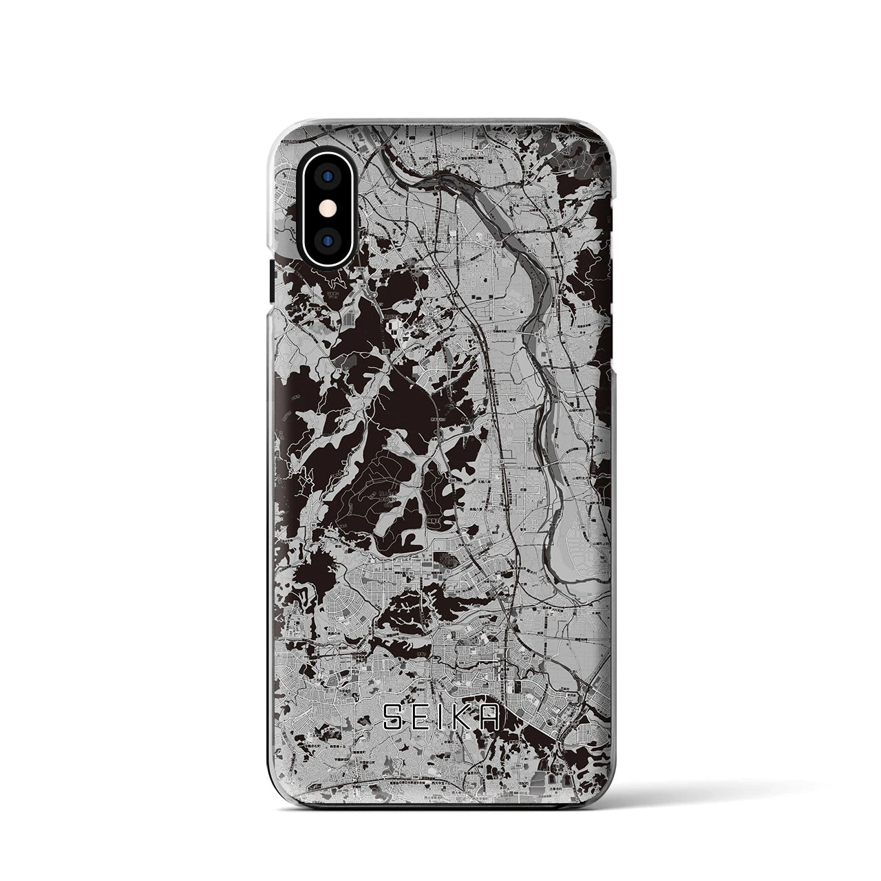 【精華（京都府）】地図柄iPhoneケース（クリアタイプ）