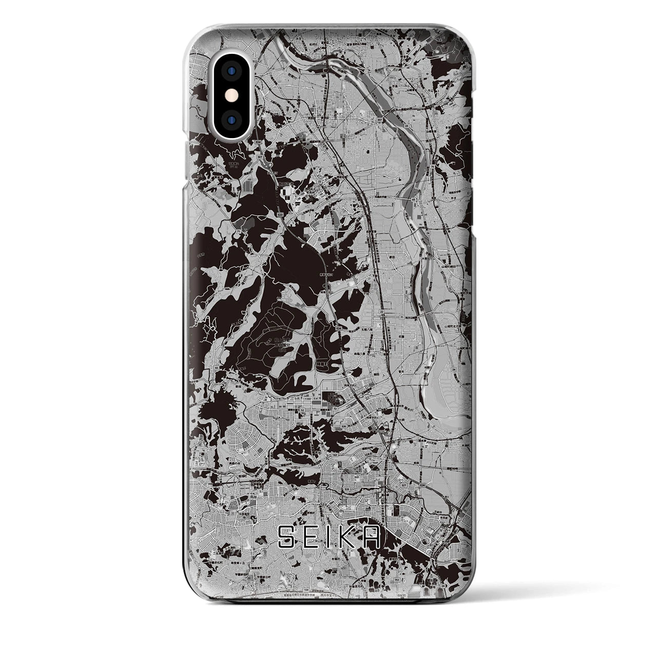 【精華（京都府）】地図柄iPhoneケース（クリアタイプ）