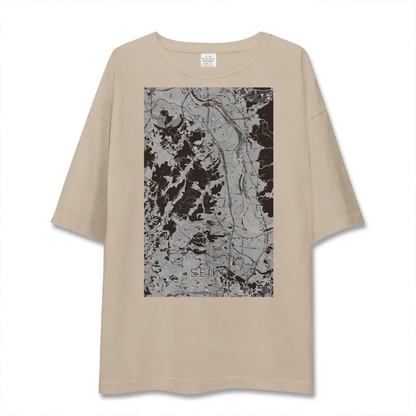 【精華（京都府）】地図柄ビッグシルエットTシャツ