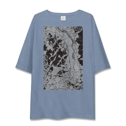 【精華（京都府）】地図柄ビッグシルエットTシャツ