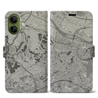 【聖蹟桜ヶ丘（東京都）】地図柄iPhoneケース（手帳タイプ）