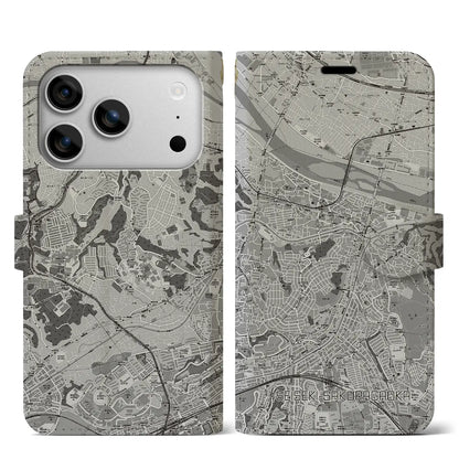 【聖蹟桜ヶ丘（東京都）】地図柄iPhoneケース（手帳タイプ）