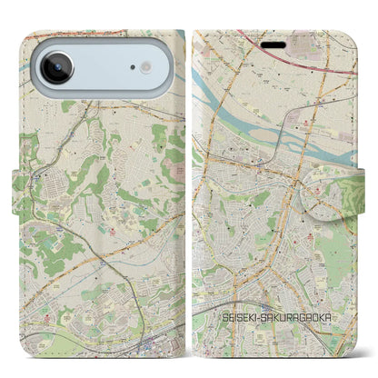 【聖蹟桜ヶ丘（東京都）】地図柄iPhoneケース（手帳タイプ）