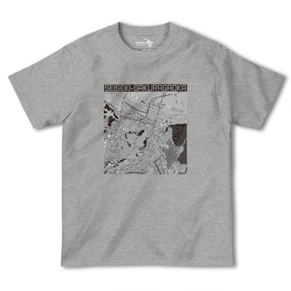 【聖蹟桜ヶ丘（東京都）】地図柄ヘビーウェイトTシャツ