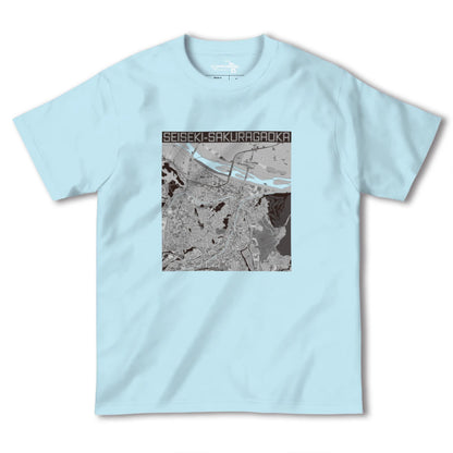 【聖蹟桜ヶ丘（東京都）】地図柄ヘビーウェイトTシャツ