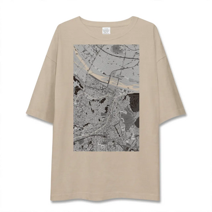 【聖蹟桜ヶ丘（東京都）】地図柄ビッグシルエットTシャツ