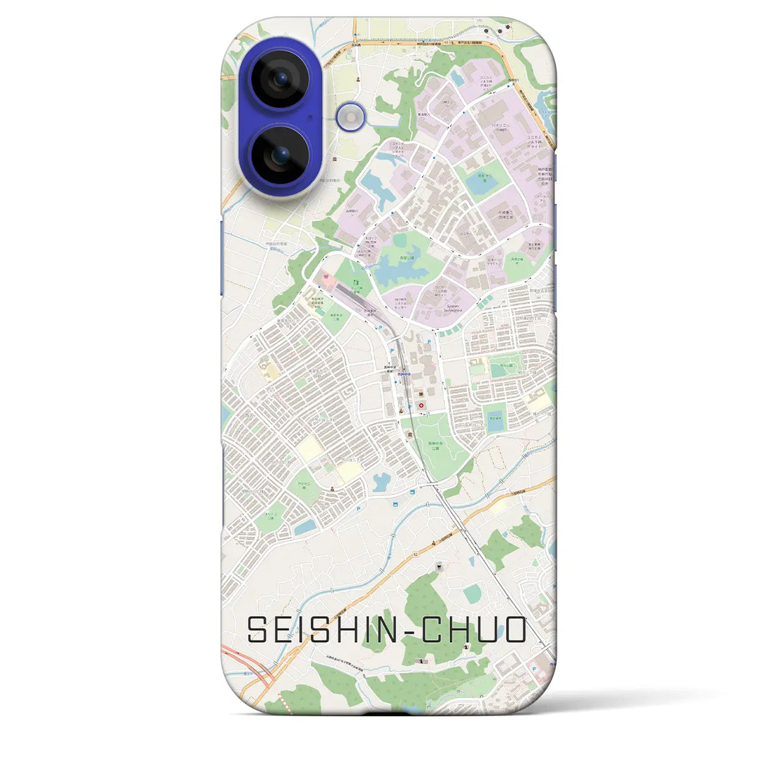 【西神中央(兵庫県)】地図柄iPhoneケース(バックカバータイプ)ナチュラル・iPhone 16 Pro Max 用