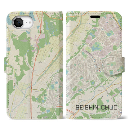 【西神中央（兵庫県）】地図柄iPhoneケース（手帳タイプ）