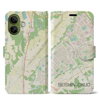 【西神中央（兵庫県）】地図柄iPhoneケース（手帳タイプ）