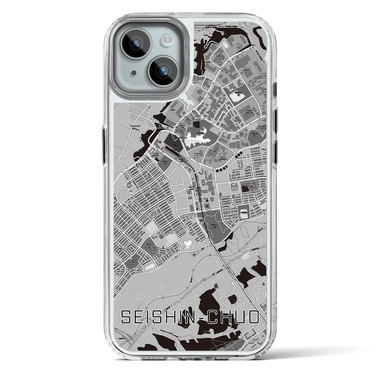 【西神中央（兵庫県）】地図柄iPhoneケース（MagSafeタイプ）