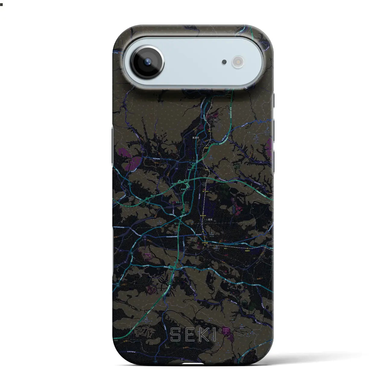 【関（岐阜県）】地図柄iPhoneケース（バックカバータイプ）