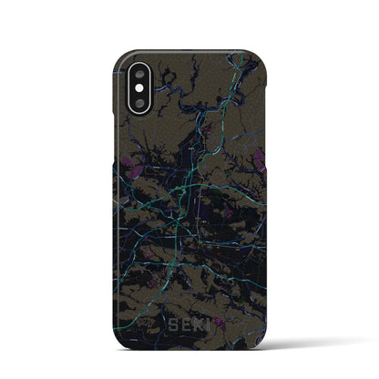 【関（岐阜県）】地図柄iPhoneケース（バックカバータイプ）