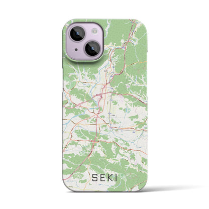 【関（岐阜県）】地図柄iPhoneケース（バックカバータイプ）