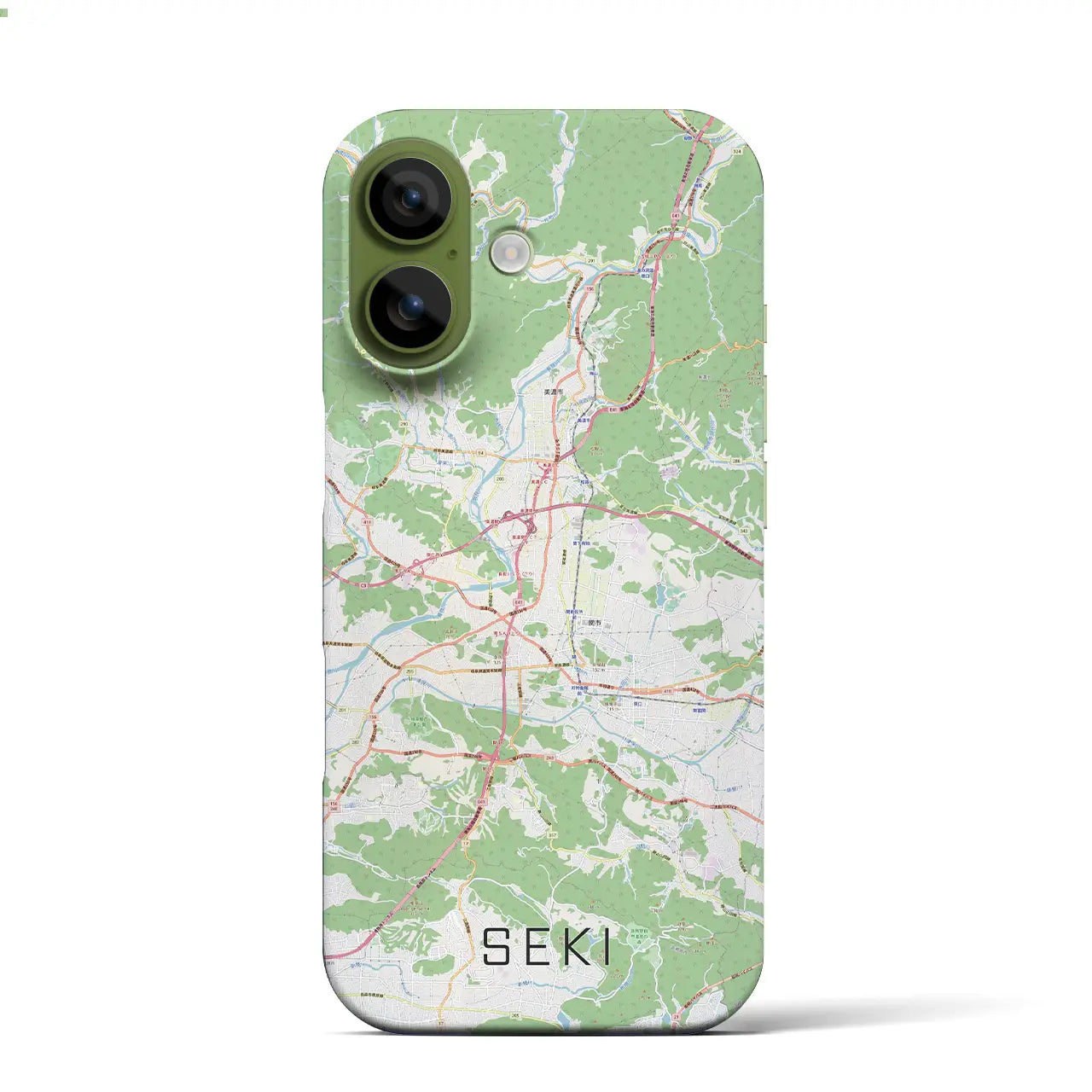 【関（岐阜県）】地図柄iPhoneケース（バックカバータイプ）