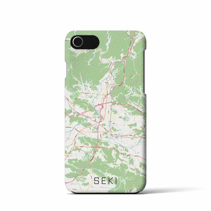 【関（岐阜県）】地図柄iPhoneケース（バックカバータイプ）