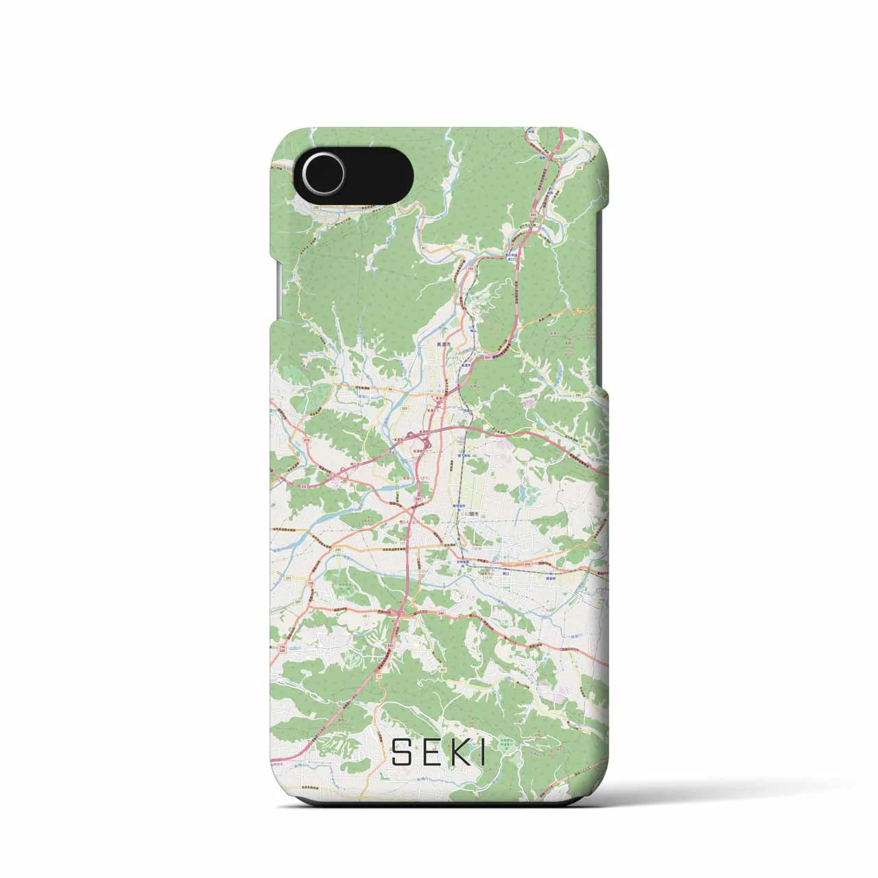 【関（岐阜県）】地図柄iPhoneケース（バックカバータイプ）