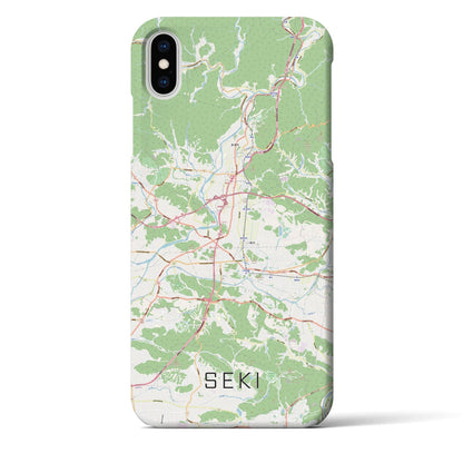 【関（岐阜県）】地図柄iPhoneケース（バックカバータイプ）