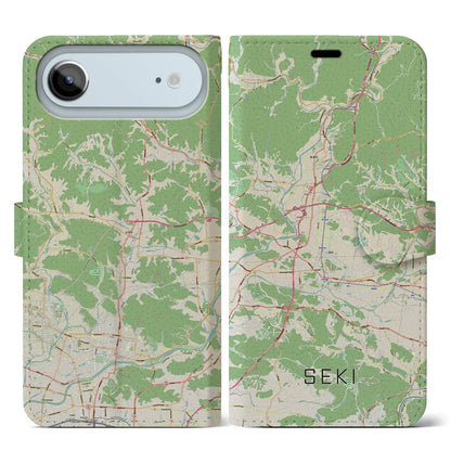 【関（岐阜県）】地図柄iPhoneケース（手帳タイプ）