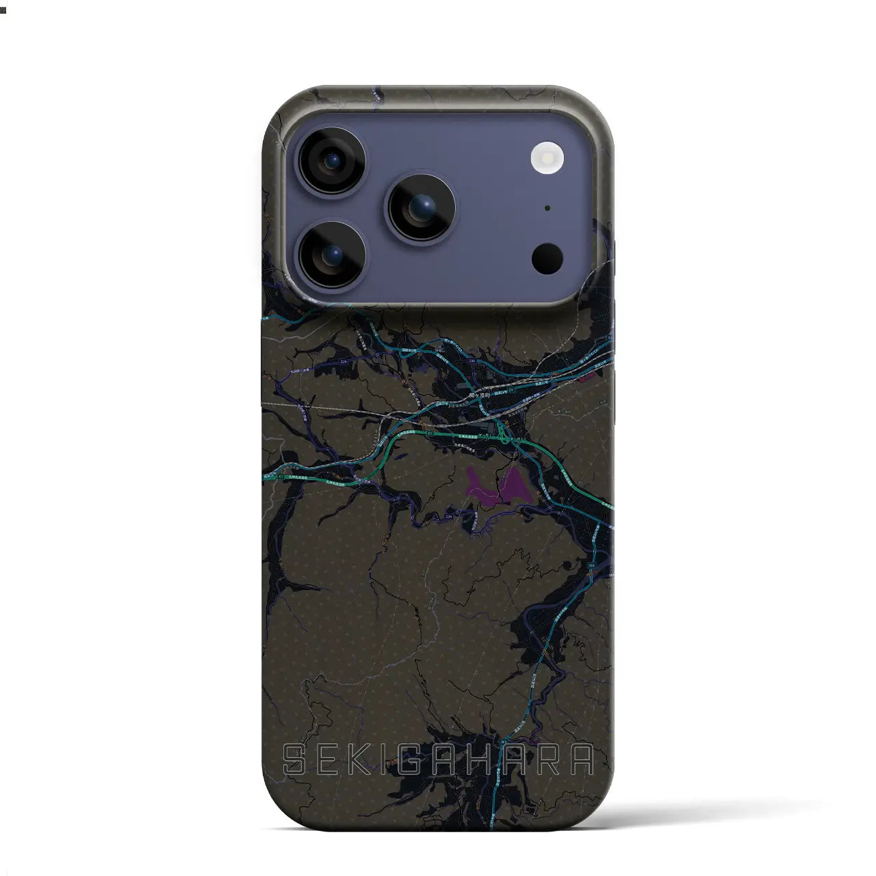 【関ケ原（岐阜県）】地図柄iPhoneケース（バックカバータイプ）