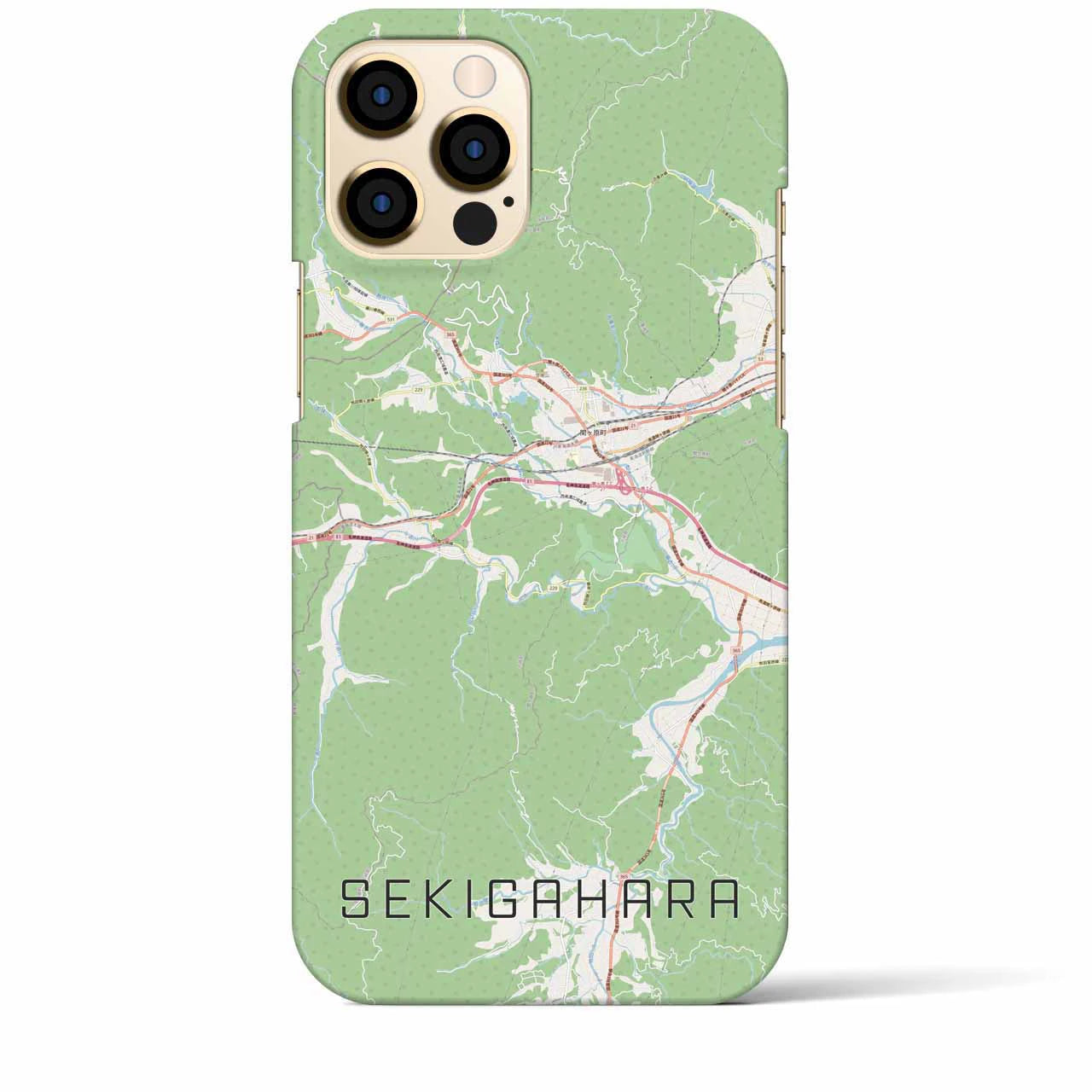 【関ケ原（岐阜県）】地図柄iPhoneケース（バックカバータイプ）