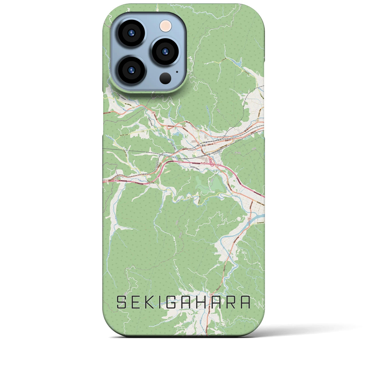 【関ケ原（岐阜県）】地図柄iPhoneケース（バックカバータイプ）