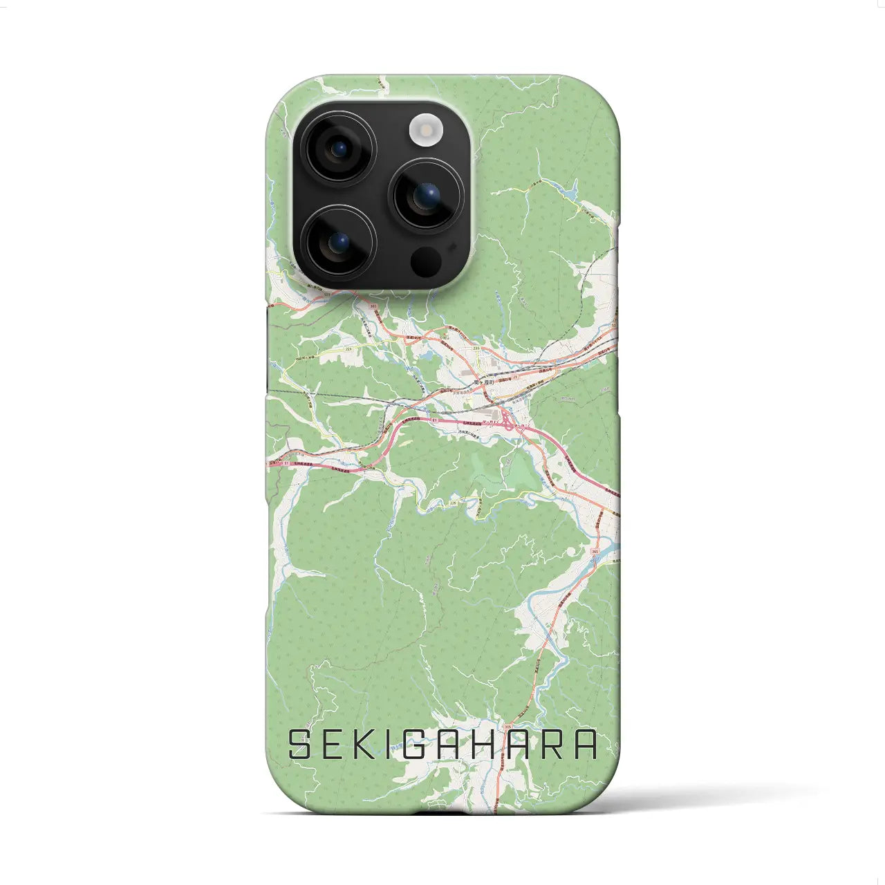 【関ケ原（岐阜県）】地図柄iPhoneケース（バックカバータイプ）