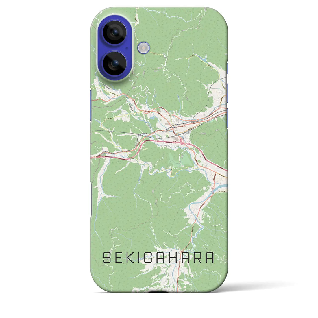 【関ケ原(岐阜県)】地図柄iPhoneケース(バックカバータイプ)ナチュラル・iPhone 16 Pro Max 用