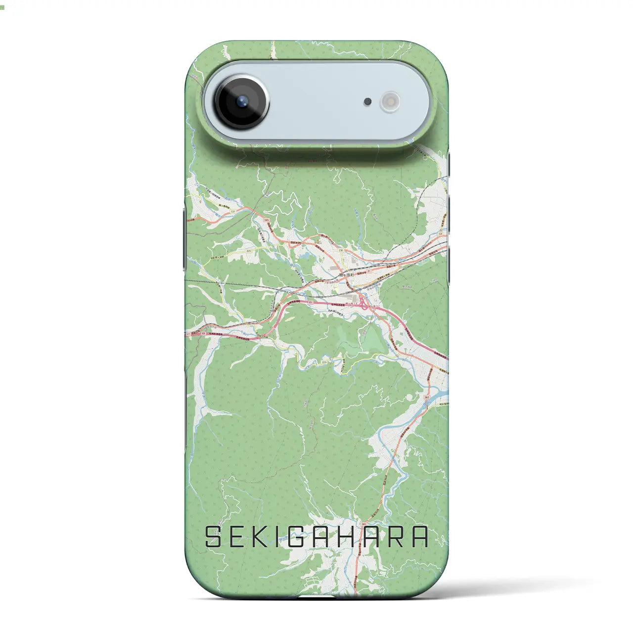 【関ケ原（岐阜県）】地図柄iPhoneケース（バックカバータイプ）