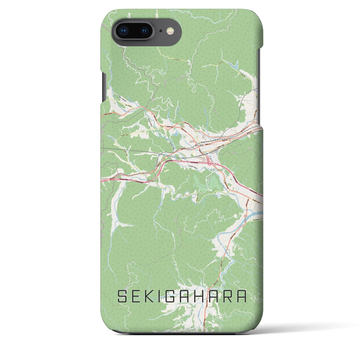 【関ケ原（岐阜県）】地図柄iPhoneケース（バックカバータイプ）