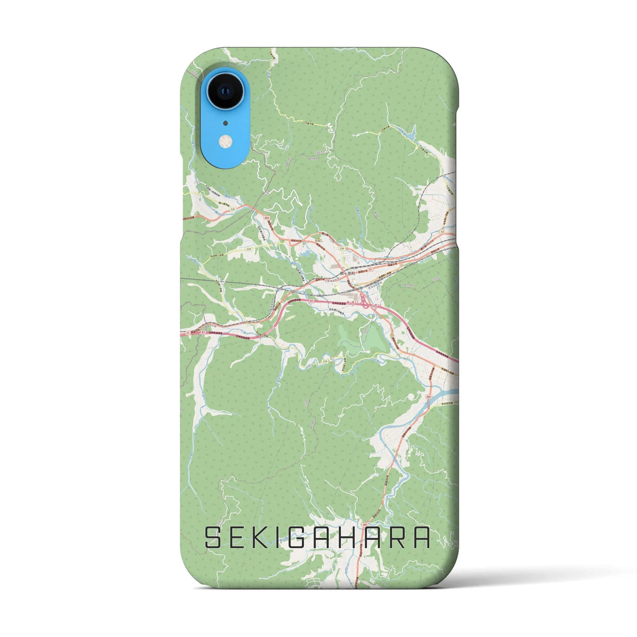 【関ケ原（岐阜県）】地図柄iPhoneケース（バックカバータイプ）