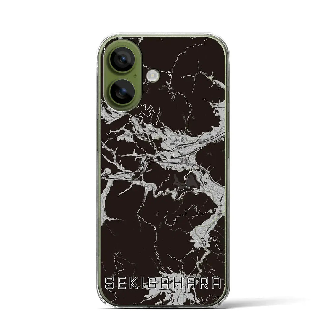 【関ケ原（岐阜県）】地図柄iPhoneケース（クリアタイプ）モノトーン・iPhone 17 Pro Max 用